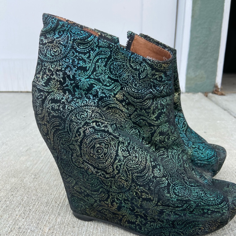 Jeffrey Campbell tapestry print boots